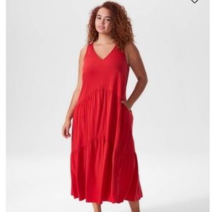 Universal Standard Tiered Cupro Maxi Dress 6/8